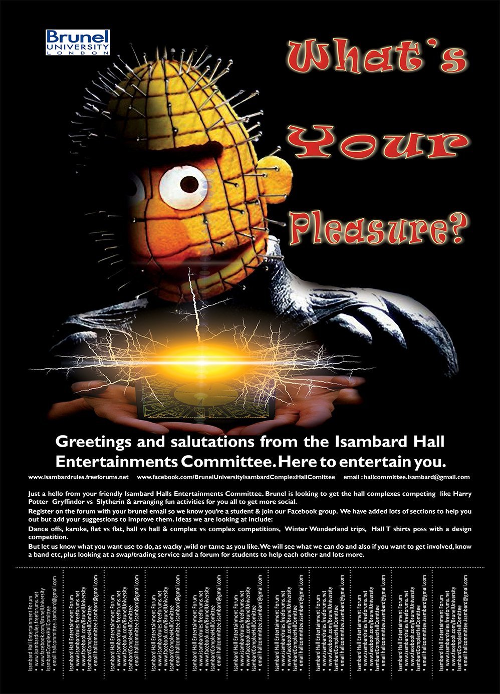 another poster intended for stay at brunel university.